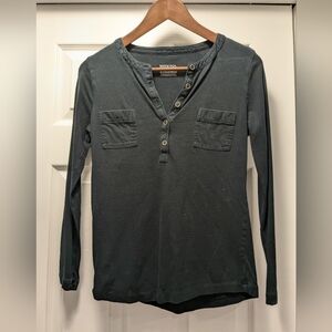 Merona long-sleeve black Henley size small